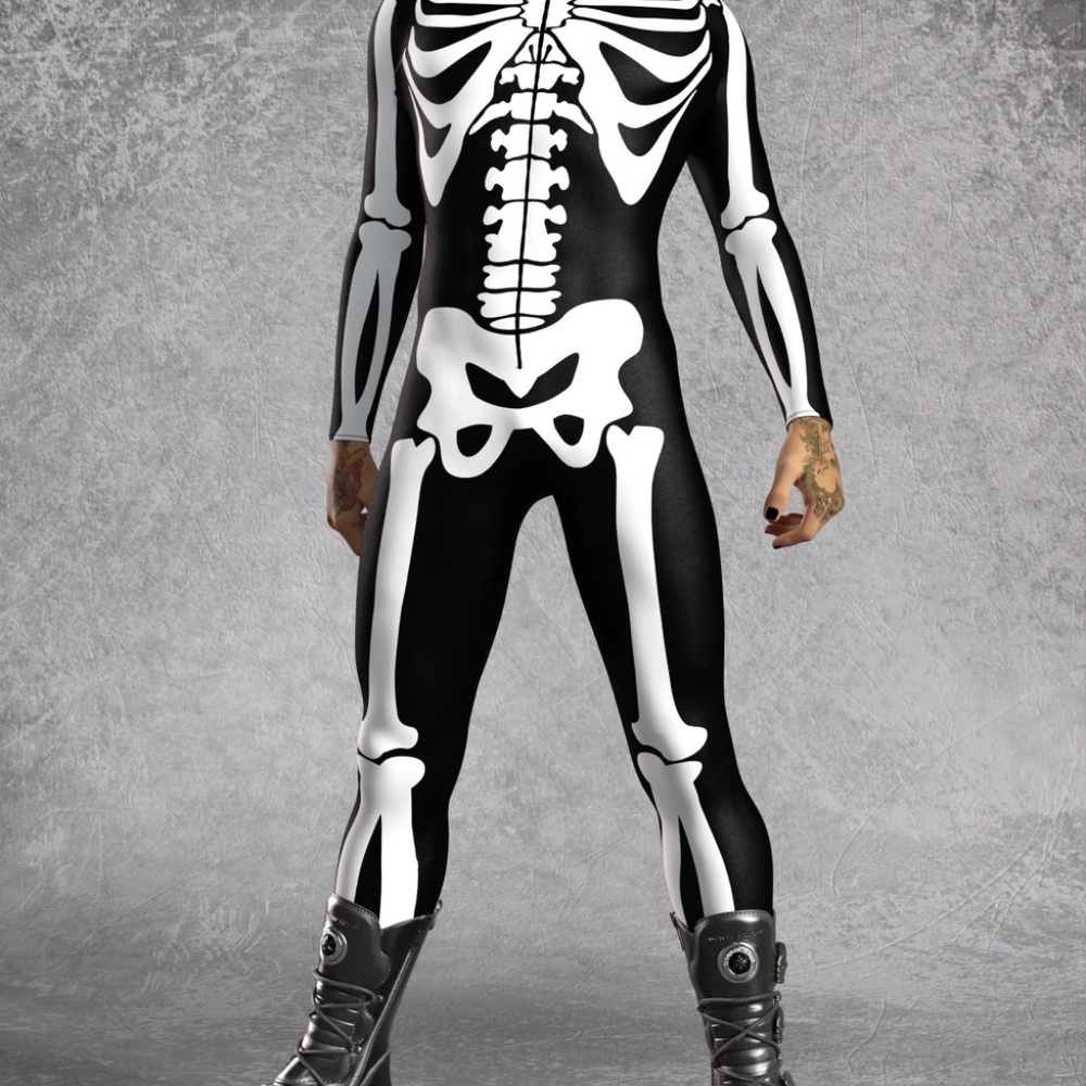 Candy Catz Onepiece Rave Club Skeleton Jumpsuit Costume Size L/XL - Picture 7 of 7